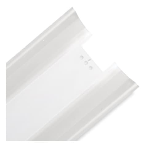 NovaLux 4-ft Industrial Steel Hood w/ Clips, White