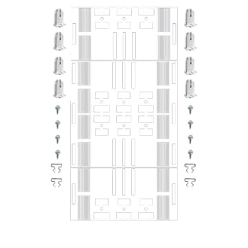 NovaLux 8-ft Strip Light Retrofit Kit w/ Brackets, Clips, Non-shunted Sockets & Screws