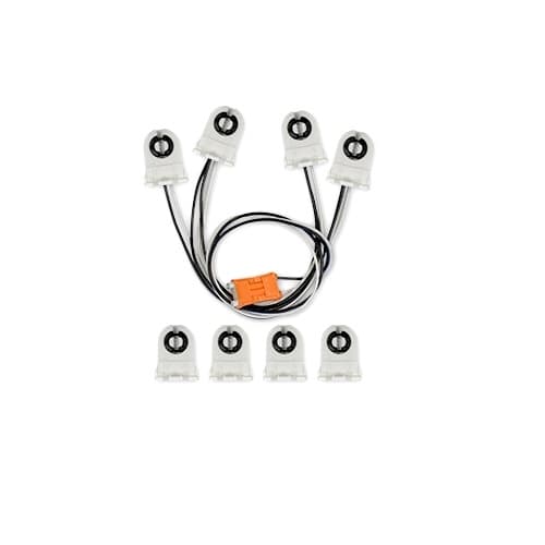 NovaLux 4-Lamp Wiring Harness for Single-End Direct Wire LED Tubes