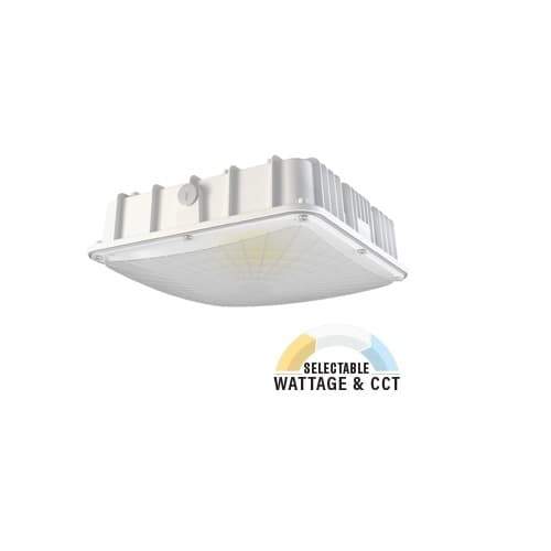 NovaLux 21W/30W/40W LED Canopy Light, 120V-277V, CCT Selectable, White