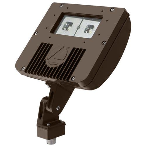 NovaLux 80W Large LED Flood Light w/ Knuckle Mount, 0-10V Dim, 9300 lm, 120V-277V, 4000K, Black