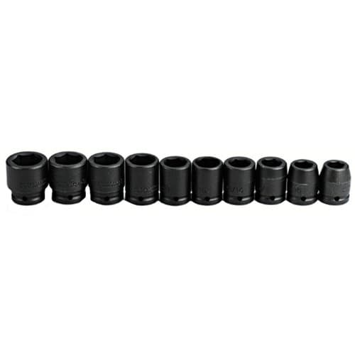 Proto 3/4" Drive 10 Piece Black Oxide Impact Socket Set