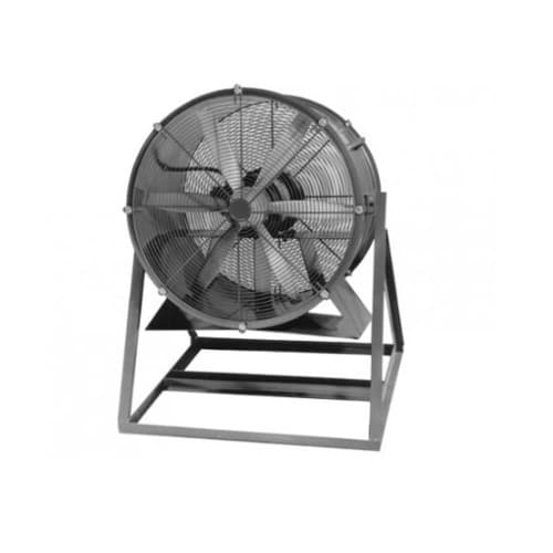 Qmark Heater 42in Direct-Drive Cooling Fan, Med. Stand, 5 HP, 3 Ph, 27000CFM