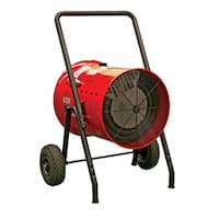 10kW Portable Electric Blower, Cord & Plug, 1 Ph, 41.7A,  240V, Red