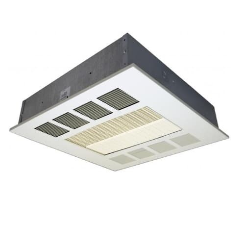 Qmark Heater 2.5kW-5kW Downflow Ceiling Heater, Recessed, 300 CFM, 1-3 Ph, 240V, Navajo White