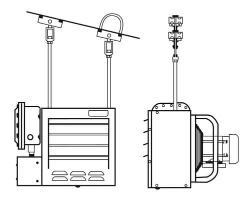 Qmark Heater Ceiling/Hanging Mounting Kit for all GUX Series Models