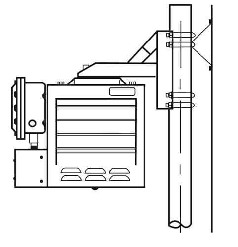 Qmark Heater Pole Mounting Bracket for GUX Series Units 3kW through 10kW