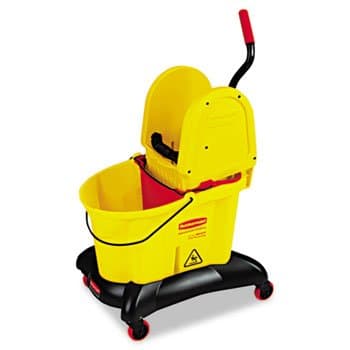 Rubbermaid WaveBrake Yellow 35 qt. Dual-Water Combo w/ Downward Wringer