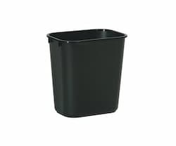 Rubbermaid Black Soft Modled Plasted 13-5/8 qt. Wastebasket