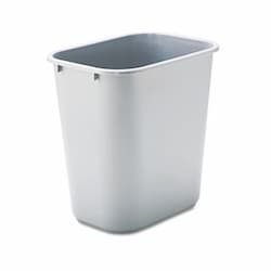 Rubbermaid Gray Soft Molded Plastic 28-1/8 qt. Wastebasket