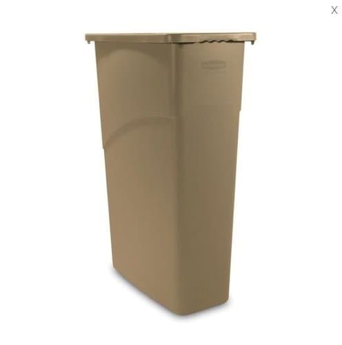 Rubbermaid Slim Jim Beige 23 Gal Rectangular Waste Containers