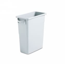 Rubbermaid Slim Jim Gray Rectangular 15-7/8 Gal Waste Container