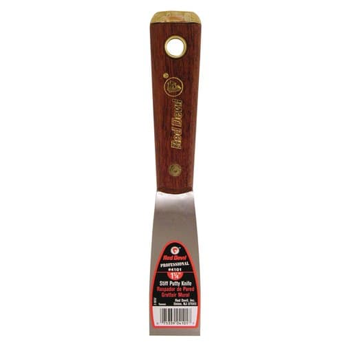 Red Devil 2" Stiff Steel Putty Knife w/Wooden Handle