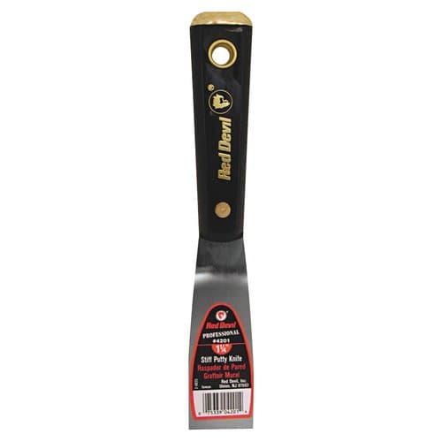 Red Devil Professional Series 1-1/2'' Putty Knife with Solid Steel Head and Comfort Grip Handle