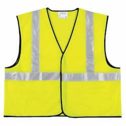 Class II Solid Poly Fluorescent Economy Lime Safety Vest