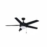 Royal Pacific 50-in 60W Mirage Ceiling Fan w/ E26 Kit, 5-Black Blades, Black