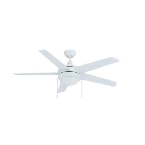 Royal Pacific 50-in 60W Mirage Ceiling Fan w/ LED Kit, 5-White Blades, White