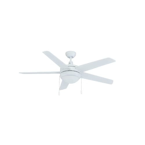 Royal Pacific 50-in 60W Mirage Ceiling Fan w/ E26 Kit, 5-White Blades, White