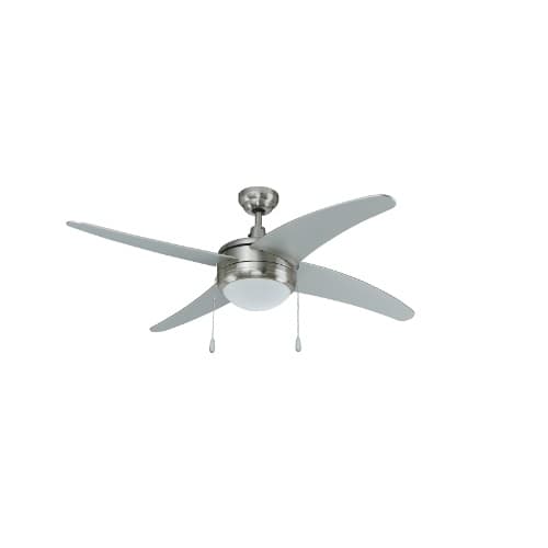 Royal Pacific 50-in 58W Europa I Ceiling Fan w/ LED Kit, 4-Nickel Blades, Nickel