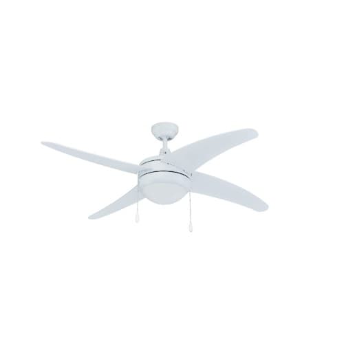 Royal Pacific 50-in 58W Europa I Ceiling Fan w/ E26 Kit, 4-White Blades, White