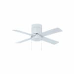 Royal Pacific 42-in 43W Metalis Ceiling Fan w/ LED Kit, 4-White Blades, White