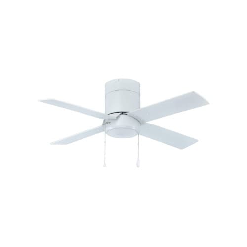 Royal Pacific 52-in 56W Metalis Ceiling Fan w/ LED Kit, 4-White Blades, White