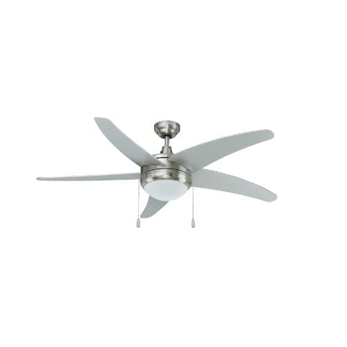 Royal Pacific 50-in 60W Mirage I Ceiling Fan w/ LED Kit, 5-Nickel Blades, Nickel