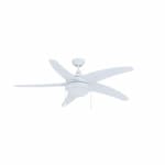 Royal Pacific 50-in 60W Mirage I Ceiling Fan w/ E26 Kit, 5-White Blades, White