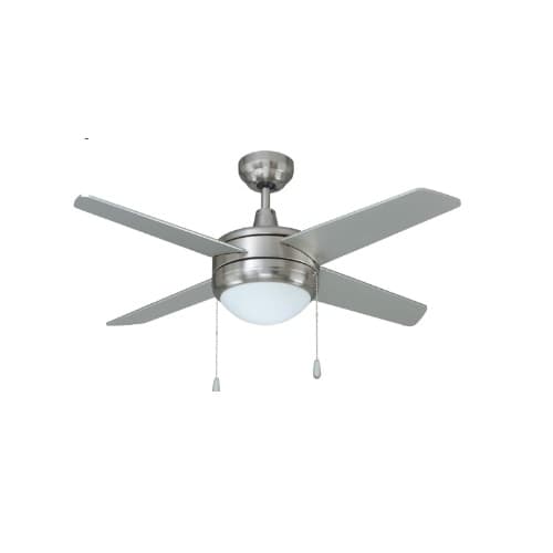 Royal Pacific 44-in 50W Europa II Ceiling Fan w/ E26 Kit, 4-Nickel Blades, Nickel