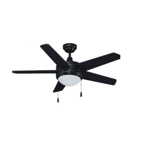 Royal Pacific 44-in 49W Mirage II Ceiling Fan w/ E26 Kit, 5-Black Blades, Black