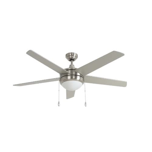 Royal Pacific 52-in 50W Mirage IV Ceiling Fan w/ LED Kit, 5-Nickel Blades, Nickel