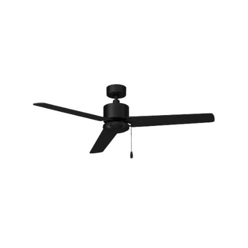 Royal Pacific 52-in 42W Aldea III Ceiling Fan, 3-Matte Black Blades, Matte Black