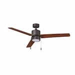 Royal Pacific 52-in 50W Aldea III Ceiling Fan w/ LED Kit, 3-Walnut Blades, Bronze