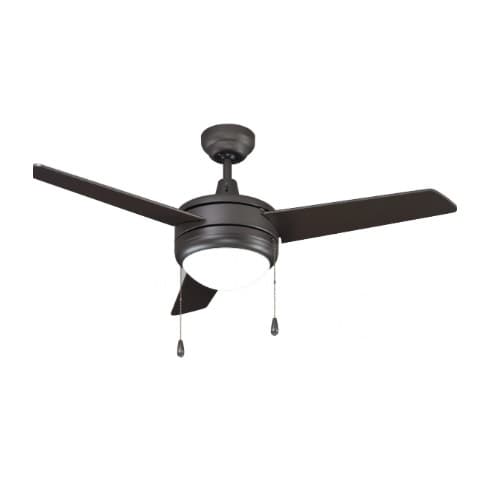 Royal Pacific 44-in 48W Contempo II Ceiling Fan w/ E26 Kit, 3-Bronze Blades, Bronze