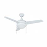 Royal Pacific 44-in 48W Contempo II Ceiling Fan w/ E26 Kit, 3-White Blades, White