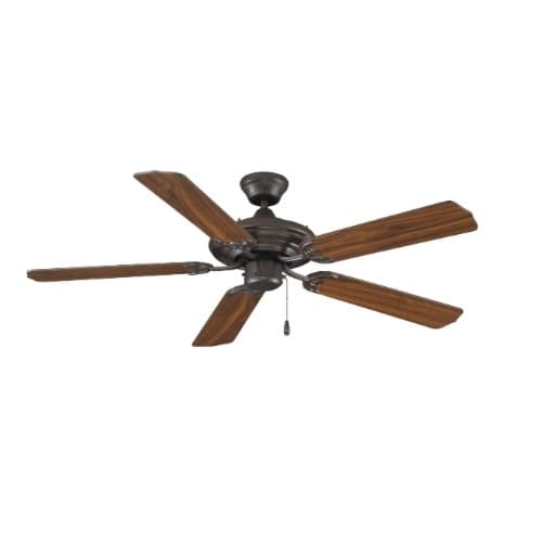 Royal Pacific 52-in 39W Royal Star Ceiling Fan, 5-Matte Black Blades, Matte Black