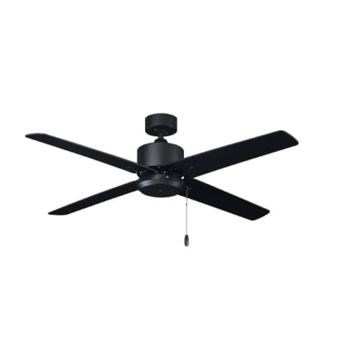 Royal Pacific 52-in 51W Aldea VIII Ceiling Fan, 4-Matte Black Blades, Matte Black