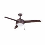 Royal Pacific 50-in 58W Contempo Ceiling Fan w/ E26 Kit, 3-Bronze Blades, Bronze