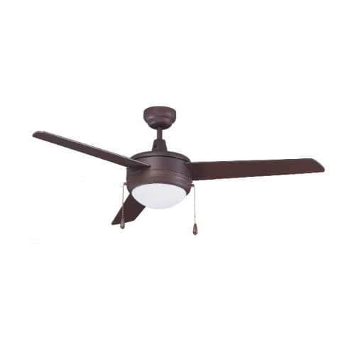 Royal Pacific 50-in 58W Contempo Ceiling Fan w/ E26 Kit, 3-Bronze Blades, Bronze