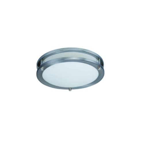 Royal Pacific 12-in 15W LED Ceiling Mount Fixture w/ Backup, 120V, 3000K, Nickel