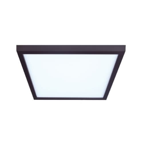 Royal Pacific 13-in 20W LED Flush Mount, Square, 988 lm, 120V, 3000K, Bronze