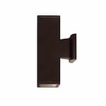 Royal Pacific 4-in 17W LED Wall Sconce, Square, Up & Down, 120V, 4000K, Black