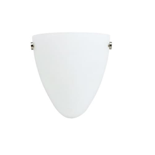 Royal Pacific 8-in 9W LED Wall Sconce w/ Frosted Glass, 630 lm, 120V, 3000K, Nickel