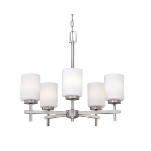 Royal Pacific 45W LED Chandelier w/ Opal Glass, E26, 5-Light, 120V, 3000K, MB