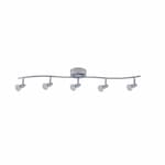 Royal Pacific 22W LED Light Bar, 5-Head, 1400 lm, 120V, 3000K, Brushed Nickel