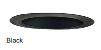 Royal Pacific 4-in 10W LED Rec. Reflector Retrofit Trim, Wet, 600lm, 120V, 4000K, Black