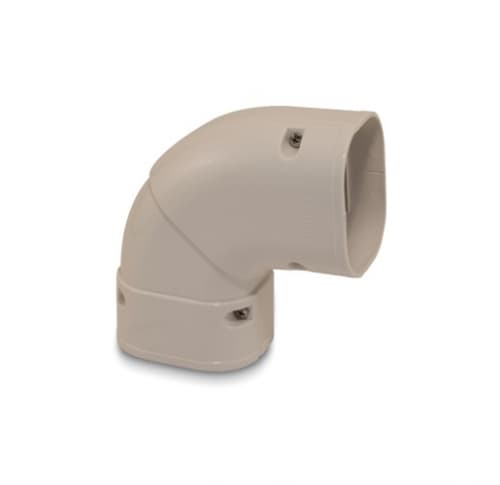 Rectorseal 2.75-in Slimduct Lineset Cover Adjustable Flat Ell, 45-90 Deg, Ivory