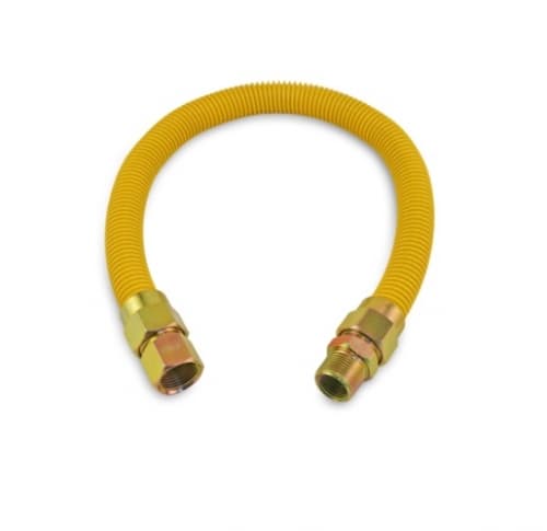 Rectorseal 18-in x 3/8-in SS Gas Connector w/ 1/2-in MIP & 1/2-in FIP, Coated