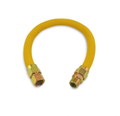 Rectorseal 24-in x 1/2-in SS Gas Connector w/ 1/2-in MIP & 1/2-in FIP, Coated