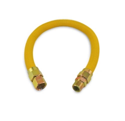 Rectorseal 30-in x 1/2-in SS Gas Connector w/ 1/2-in MIP & 1/2-in FIP, Coated